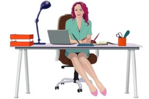 office Girl Earning or Learning
