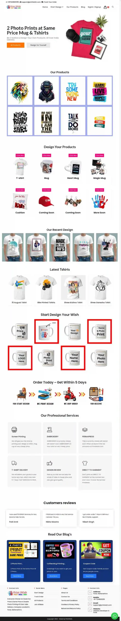 PrintiWish Website